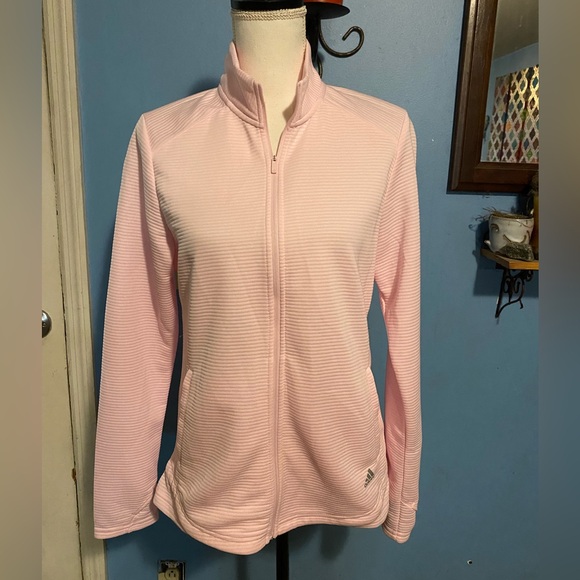 Adidas Golf, Pastel Pink, Full Zip, Jacket - Picture 1 of 8